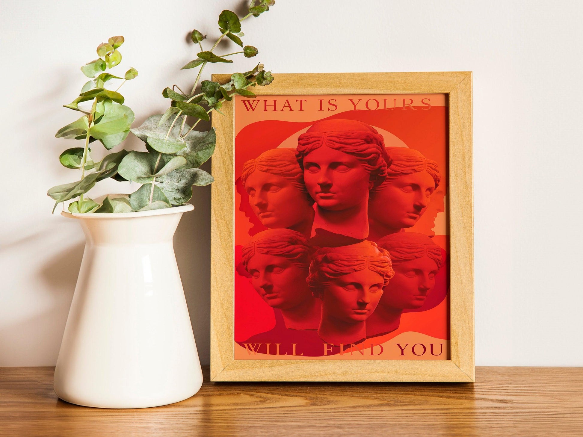 Affirmation Psychedelic Poster with 70s Hippie Vibes, Retro Trendy Red and EyeCatching Wall Art for Unique Home Decor