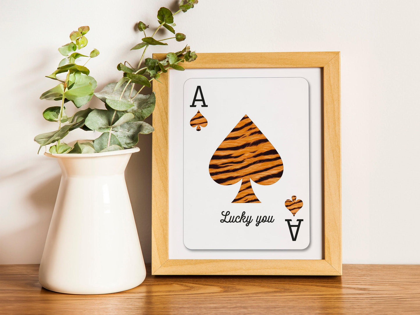 Ace Of Spades Print, Retro Playing Card Wall Art, Inspiring Quote Poster, Beige Ace Card Wall Decor, Trendy Aesthetic Preppy Room Decor
