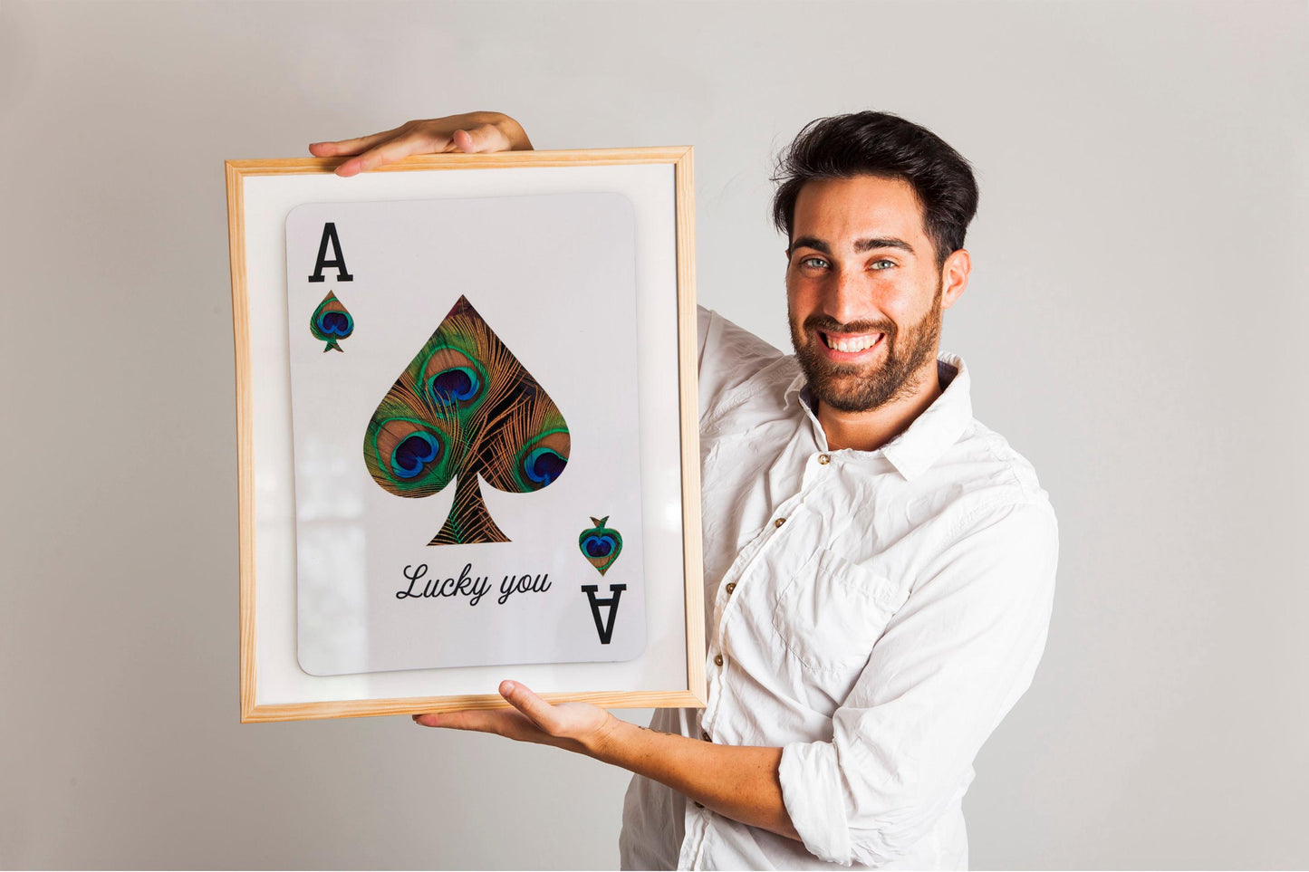 Ace Of Spades Print, Retro Playing Card Wall Art, Inspiring Quote Poster, Beige Ace Card Wall Decor, Trendy Aesthetic Preppy Room Decor