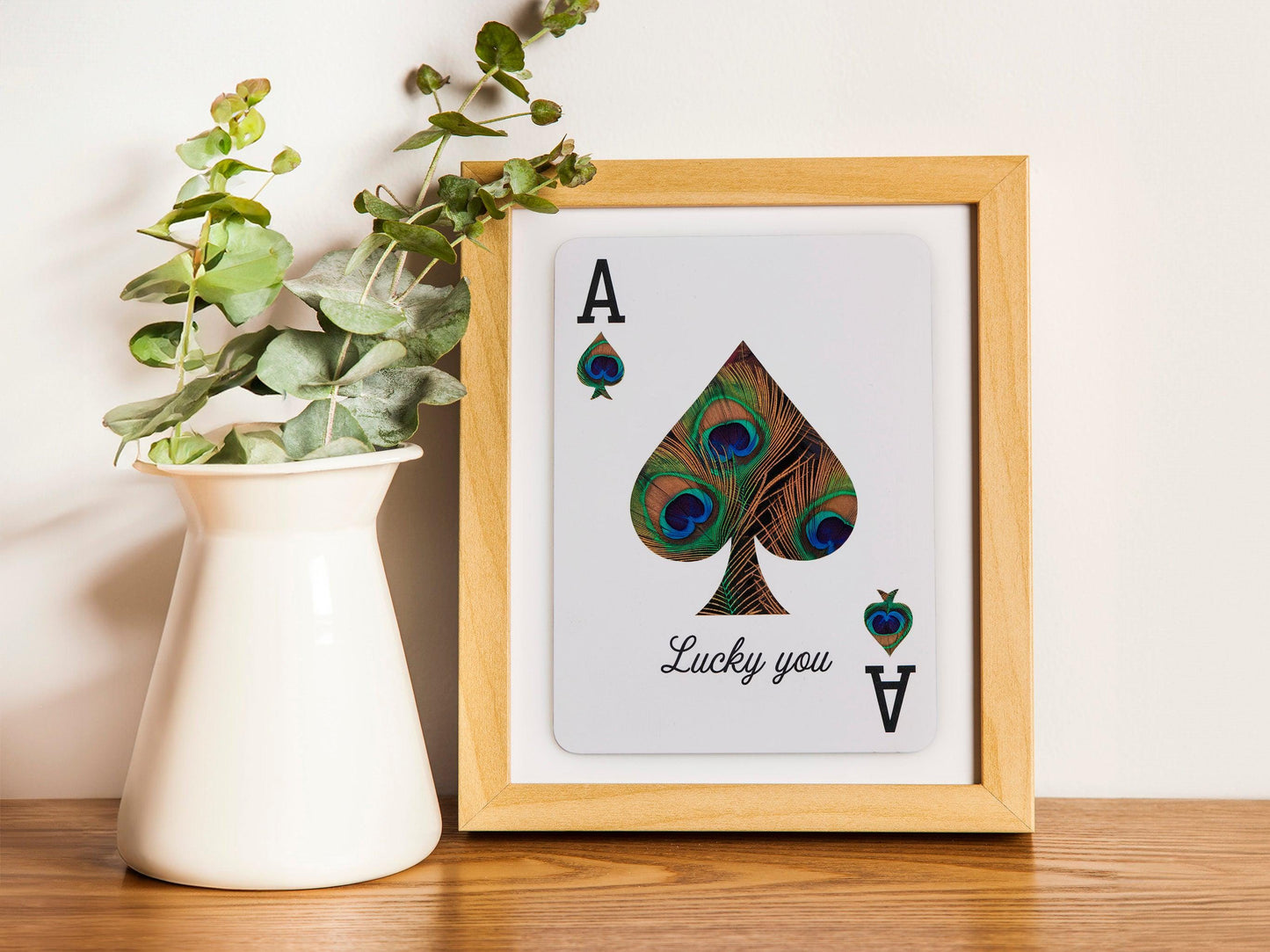 Ace Of Spades Print, Retro Playing Card Wall Art, Inspiring Quote Poster, Beige Ace Card Wall Decor, Trendy Aesthetic Preppy Room Decor