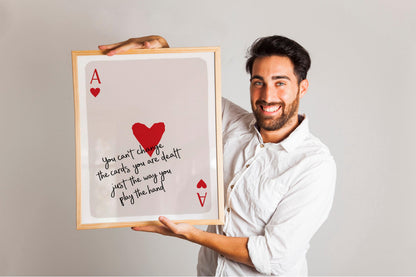 Ace of Hearts Retro Playing Card Wall Art, Preppy Y2KInspired Pink Room Decor, Perfect for Girly Trendy and Aesthetic Spaces