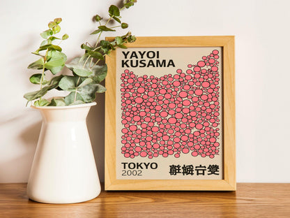 Yayoi Kusama Print, Home Wall Decor as Abstract Yayoi Kusama Poster. Japanese Wall Art, Yayoi Kusama Inspired Japanese Gallery Wall Art