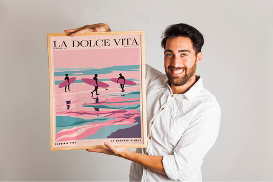 Vintage Summer Posters, Coquette Beach Painting Art, FrenchInspired Wall Decor, Perfect for Apartments, Hotels, and Stylish Rooms