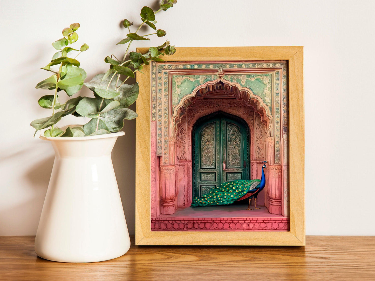 Indian Palace Door Set of 3 Prints, Royal Indian Wall Art, Vintage Palace Poster, Indian Travel Wall Art, Peacock Art, Exotic Vintage Home