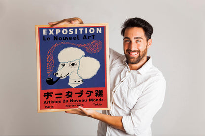 Berlin Tokyo Art Fusion Wall Print, German and Japanese CultureInspired Exhibition Artwork for Vibrant Modern Home Decoration