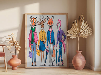 Fashion Week Art Print, Trendy Home Decor and Wall Decoration, Perfect Gift for Her, Suitable for Kitchen,
