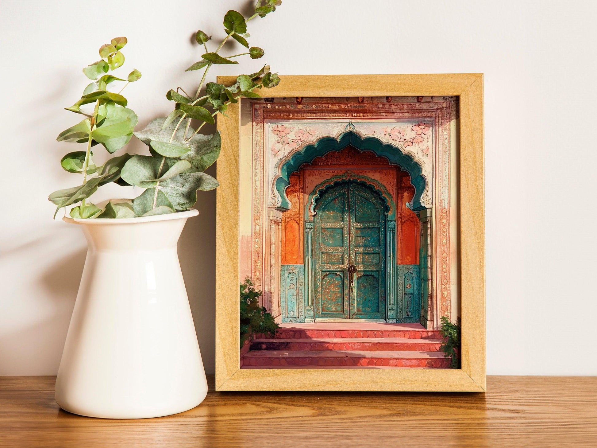 Indian Palace Door Set of 3 Prints, Royal Indian Wall Art, Vintage Palace Poster, Indian Travel Wall Art, Peacock Art, Exotic Vintage Home