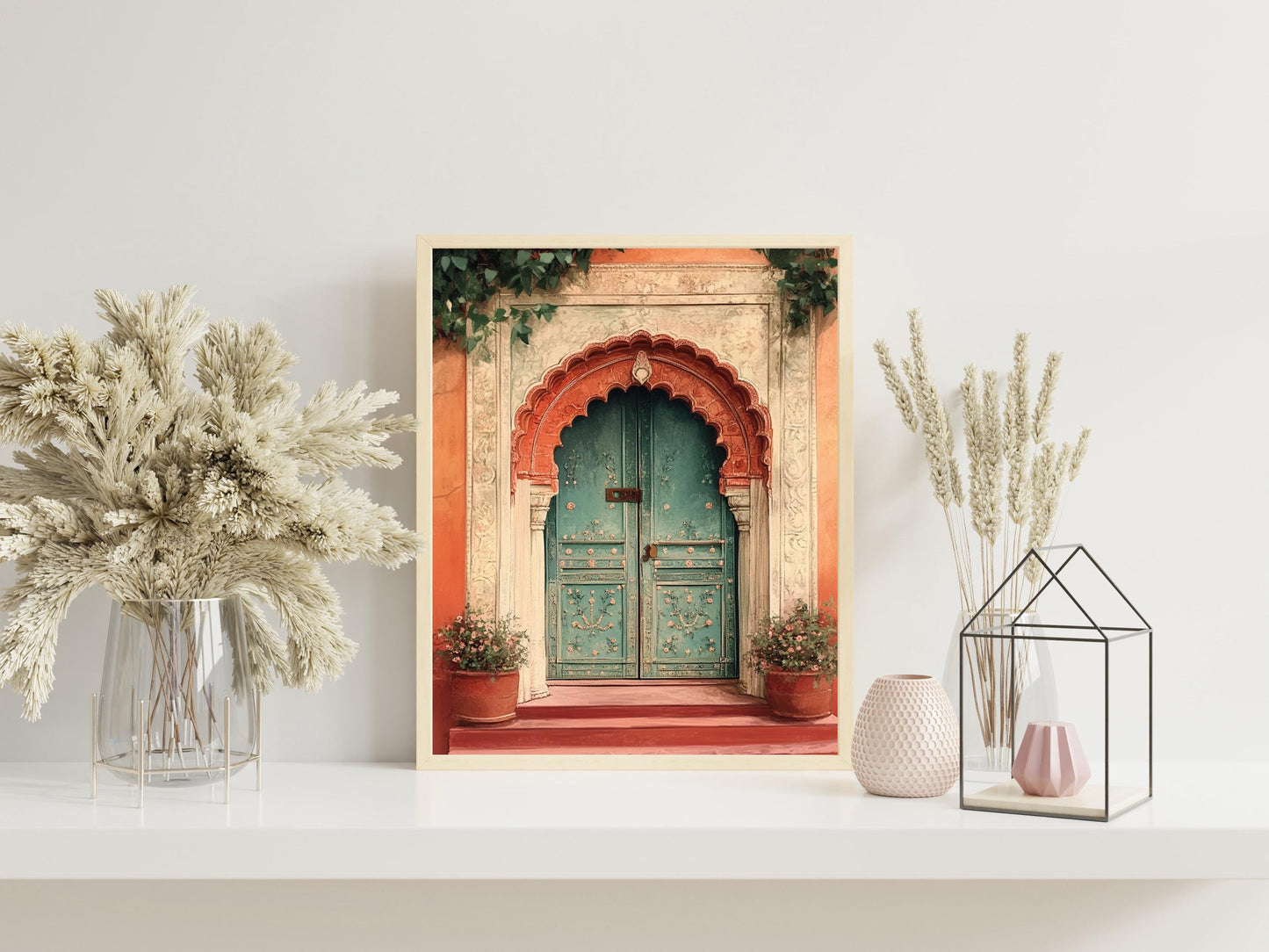 Indian Palace Door Set of 3 Prints, Royal Indian Wall Art, Vintage Palace Poster, Indian Travel Wall Art, Peacock Art, Exotic Vintage Home