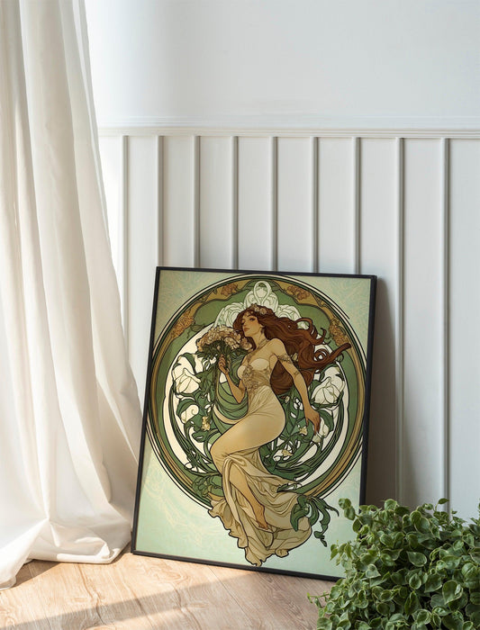 Alphonse Mucha Art Vintage Poster, Elegant Canvas Print for Home Decor, Classic Vintage Wall Art, Perfect for Stylish and Artistic Interiors