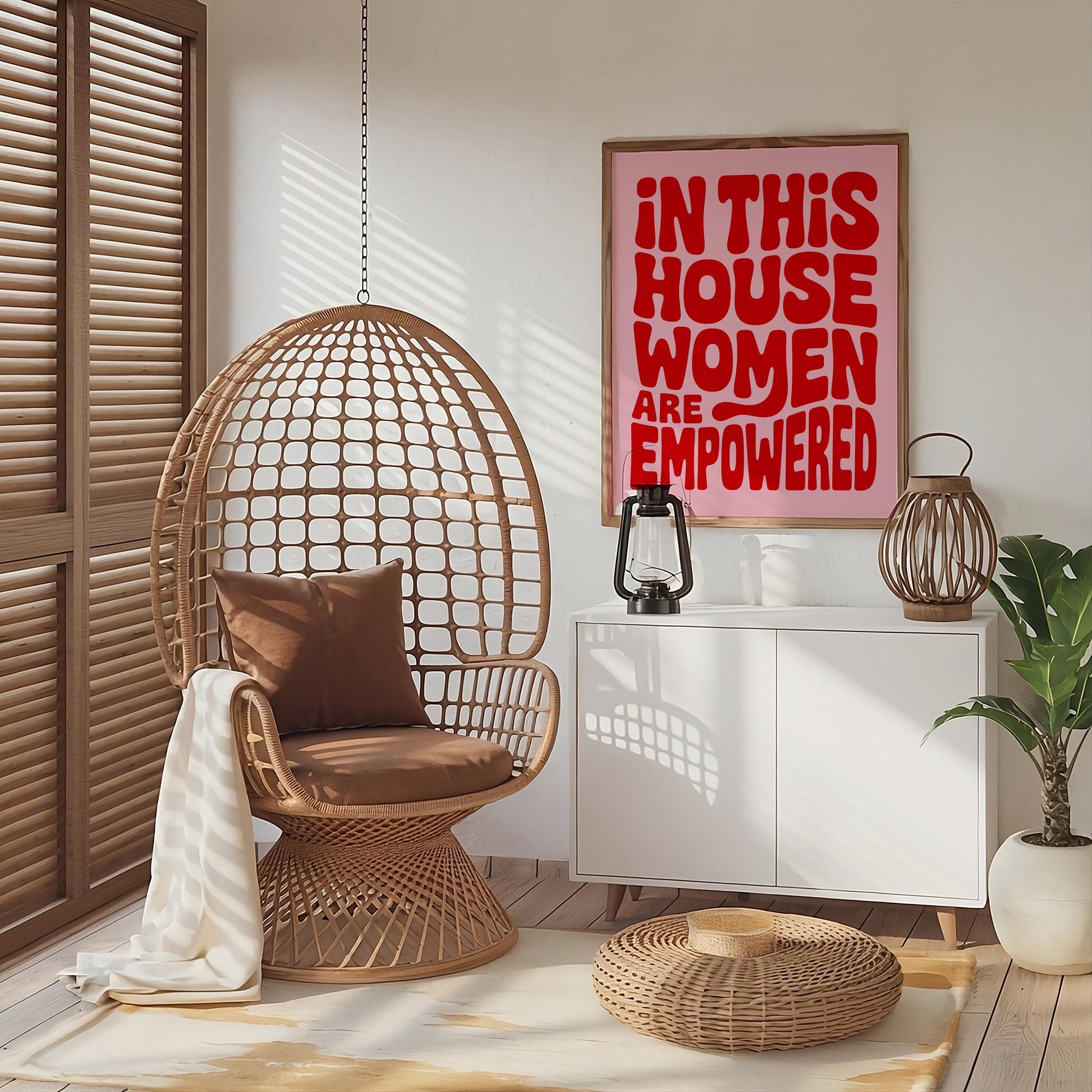 In this house women are empowered. Female Empowerment Poster Feminist Quotes International Women's Day Gift Ideas trendy wall art