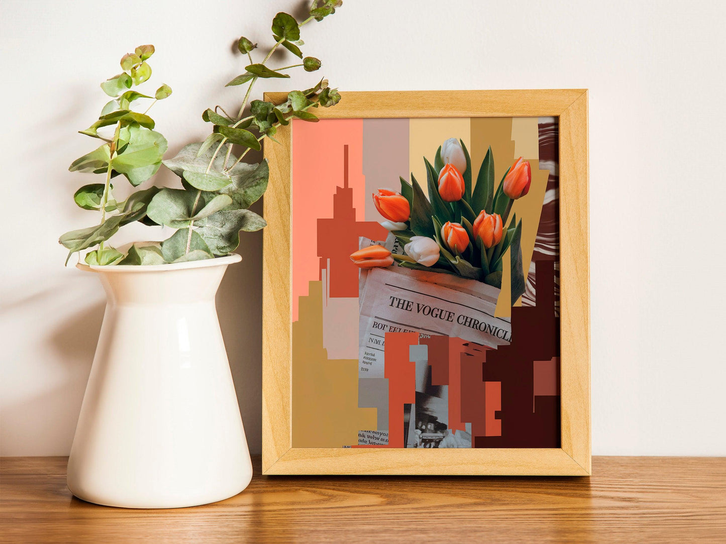 Retro Newspaper Art, New York Times Poster, Trendy Apartment Wall Decor, City Girl Magazine Print