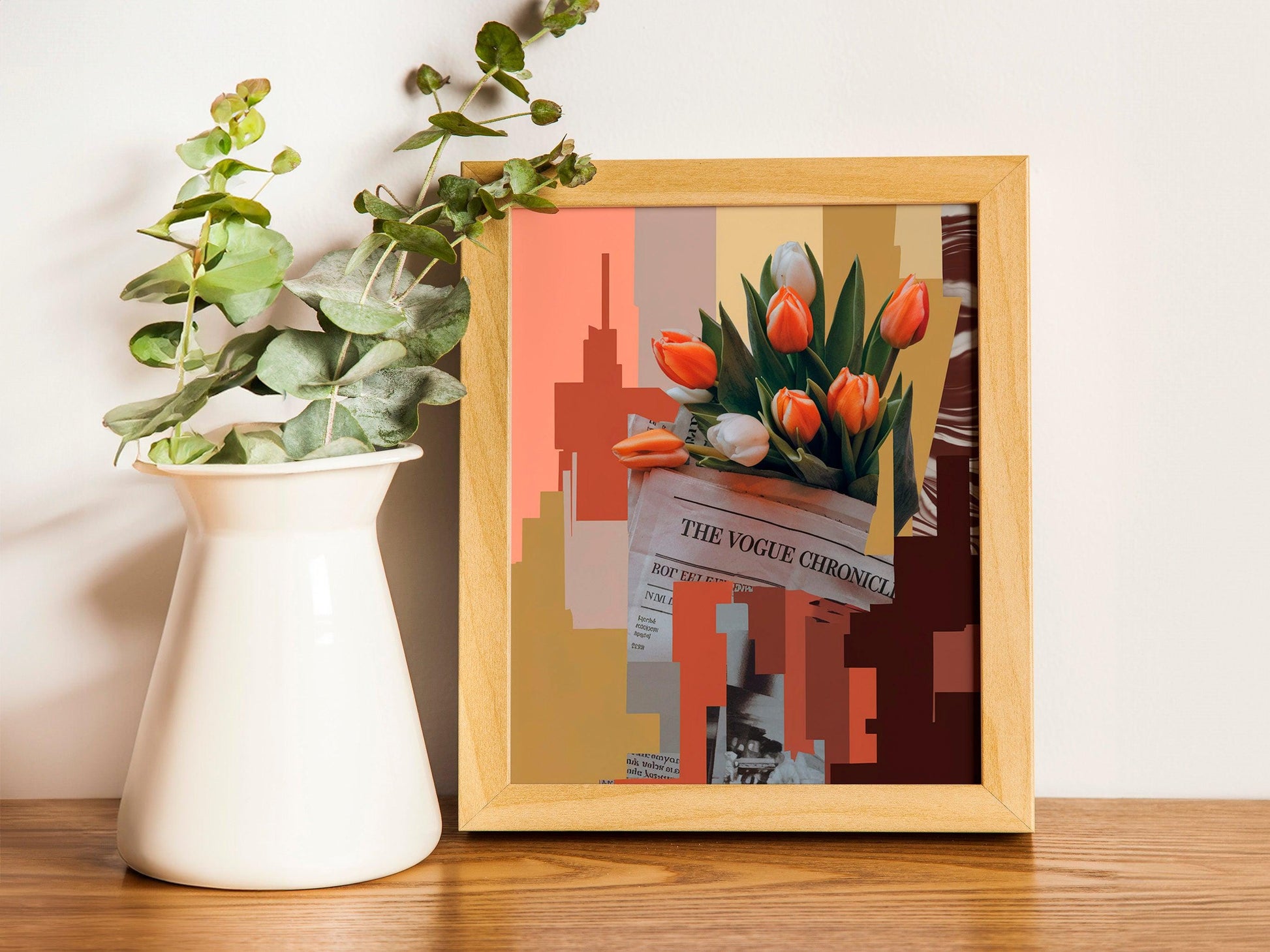 Retro Newspaper Art, New York Times Poster, Trendy Apartment Wall Decor, City Girl Magazine Print