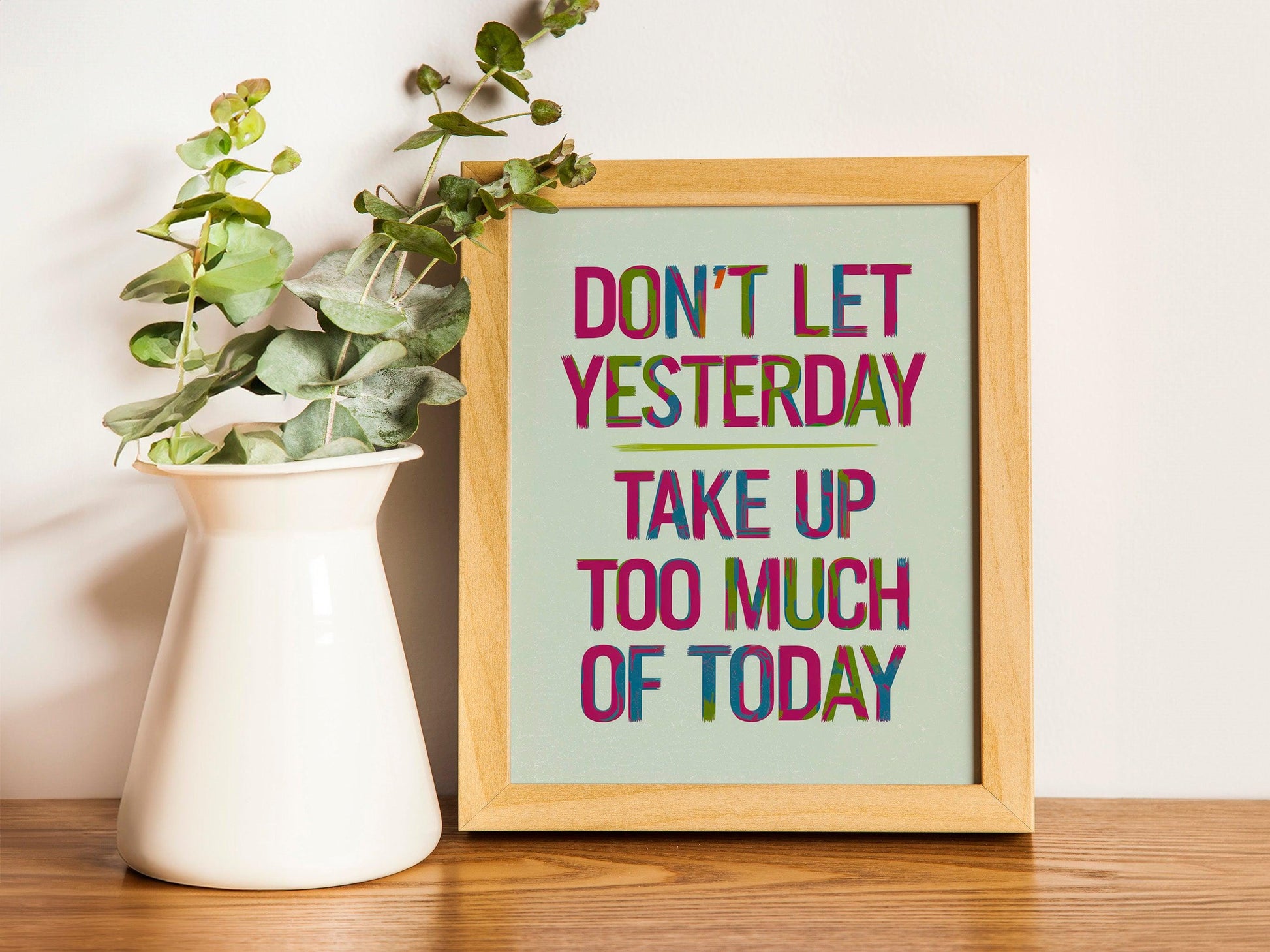 Positive Retro Wall Art, Minimalist Trendy Modern Decor, Aesthetic Inspirational Digital Print