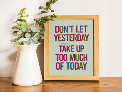 Positive Retro Wall Art, Minimalist Trendy Modern Decor, Aesthetic Inspirational Digital Print