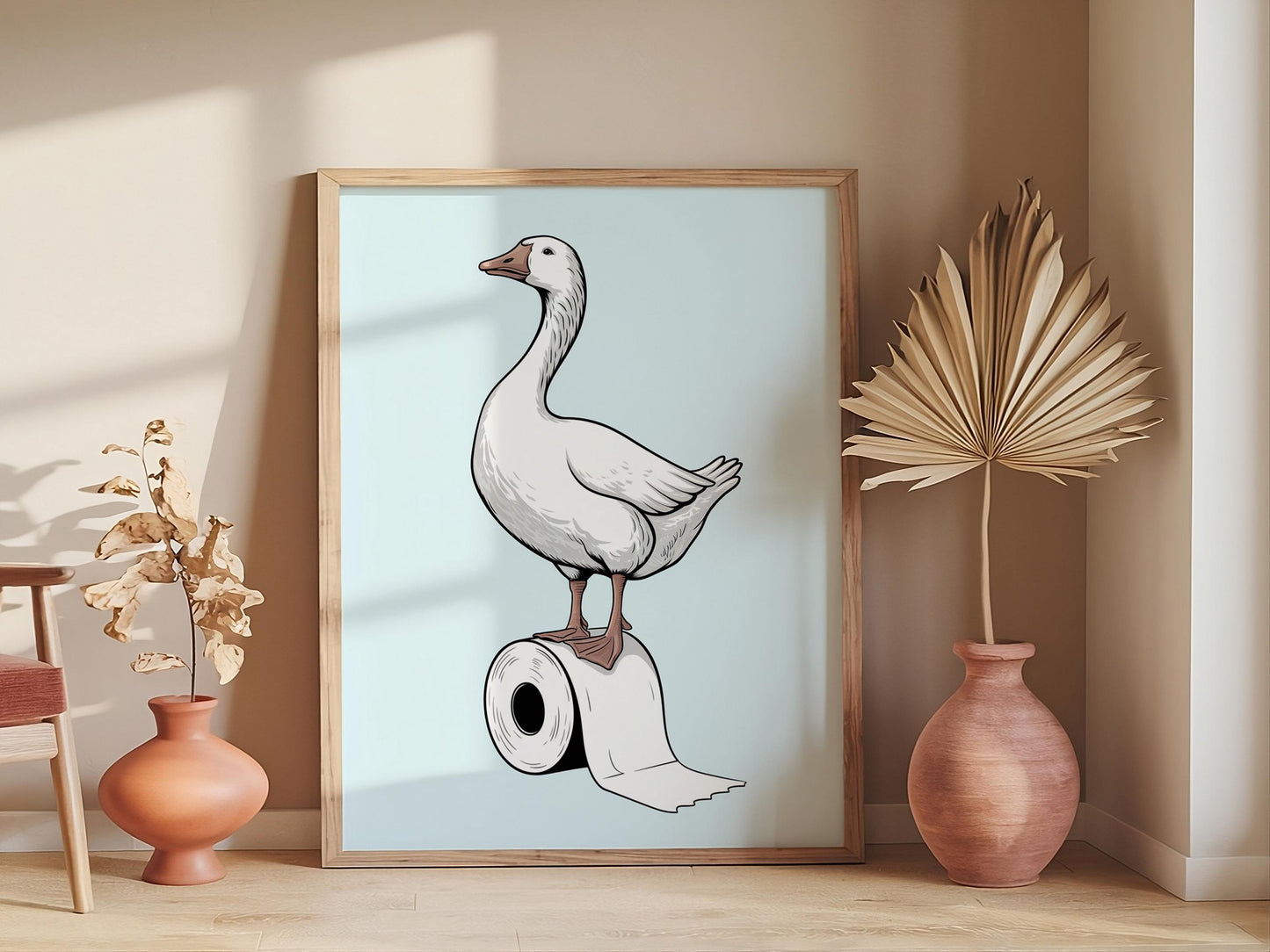 Silly Goose Bathroom Art, funny wall art, Nursery Decor, Funny Kids Toilet Wall Print