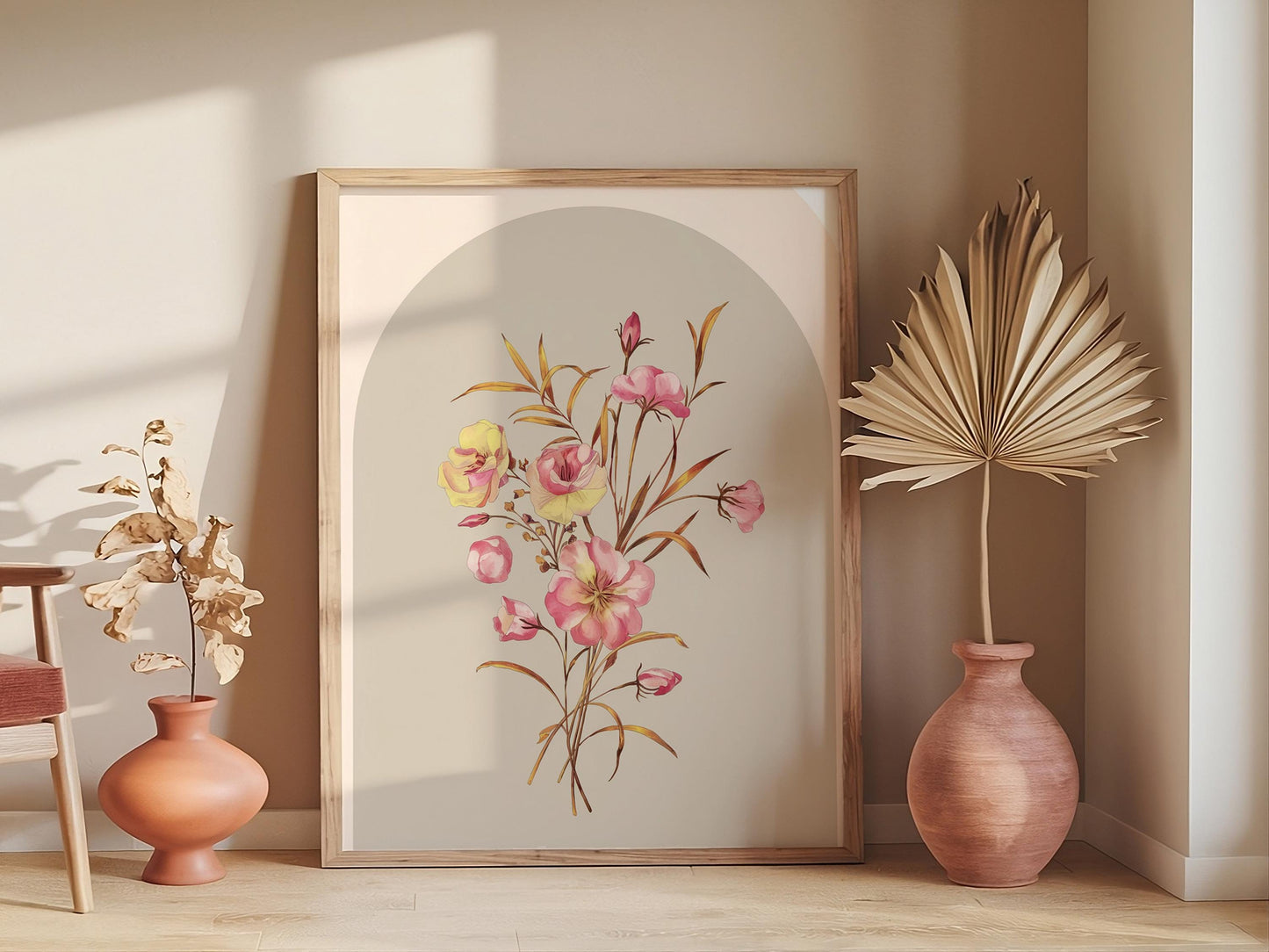 Wildflower Prints, Minimalist Boho Floral Art for Home, Modern Botanical Wall Decor