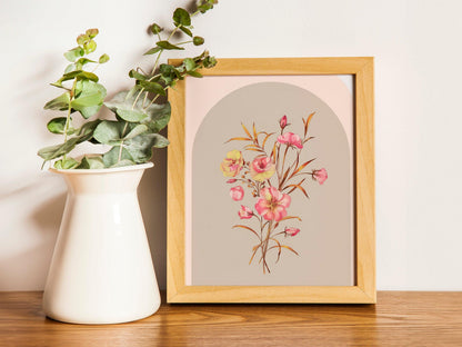 Wildflower Prints, Minimalist Boho Floral Art for Home, Modern Botanical Wall Decor