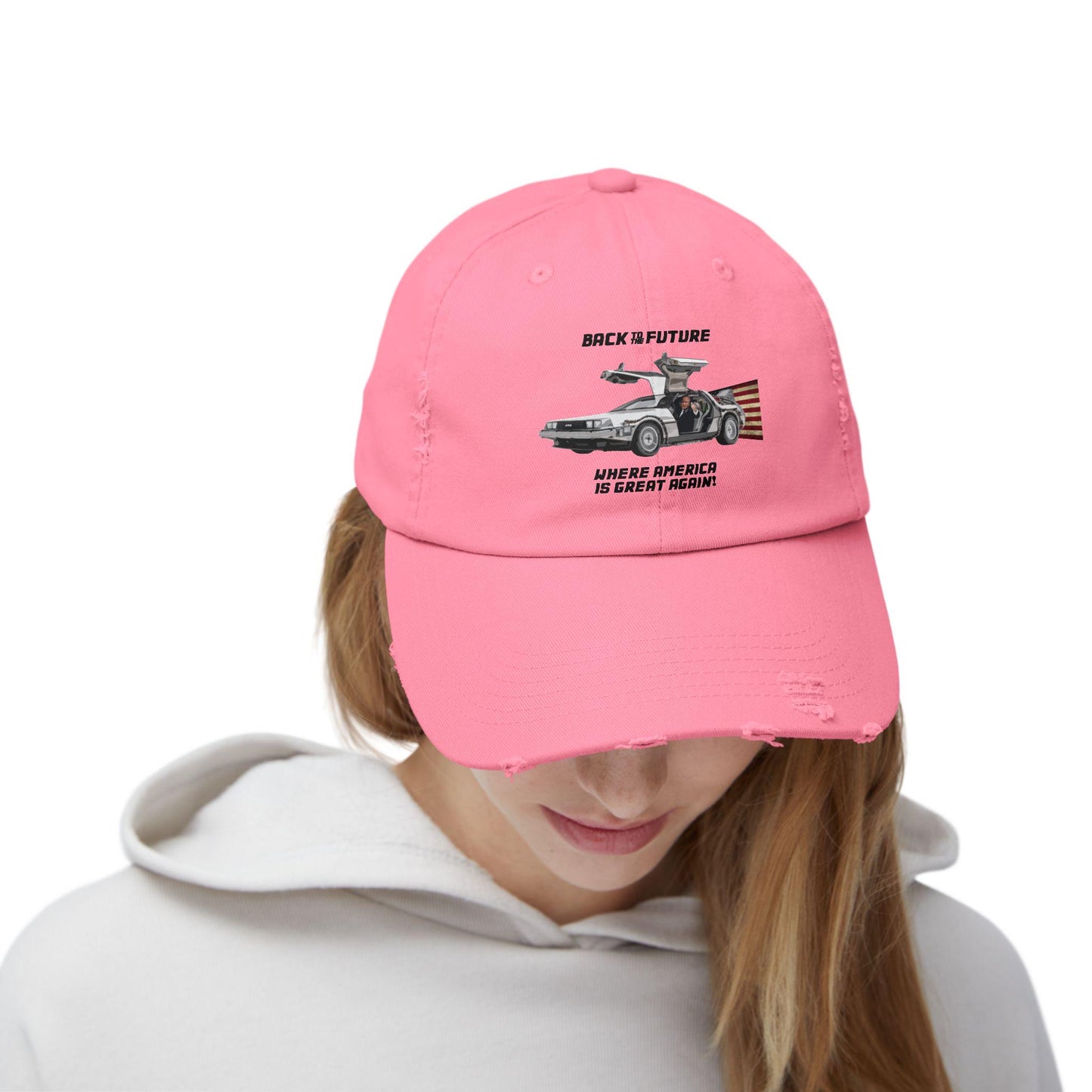 Trump Back to the Future Hat, Make America Great Again Quality Hat, High Quality Trump Hat, Funny Hat, Cool Hat, Delorean, MAGA Hat