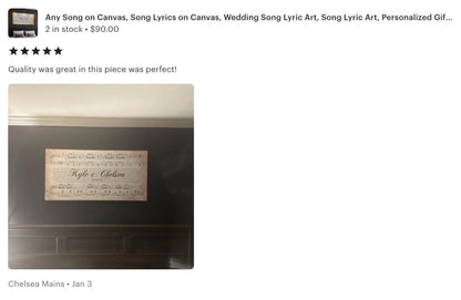 Custom Song Lyric Couple Canvas, Personalized Music Names And Date Wall Art, Valentine Anniversary Decor