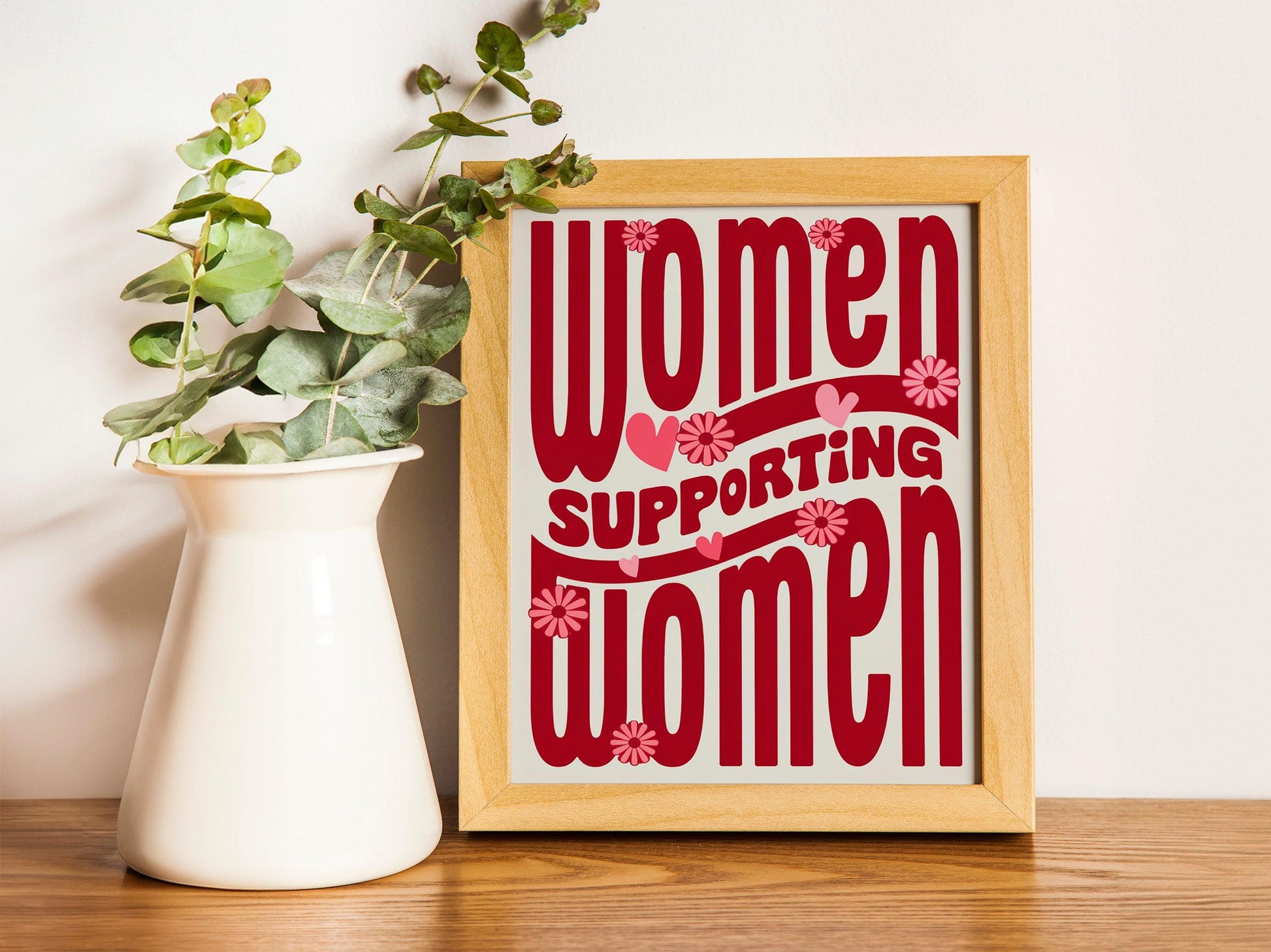 Women supporting Women Print Trio, Female Empowerment Poster Feminist Quotes International Women's Day Gift Ideas PDF Digital Print