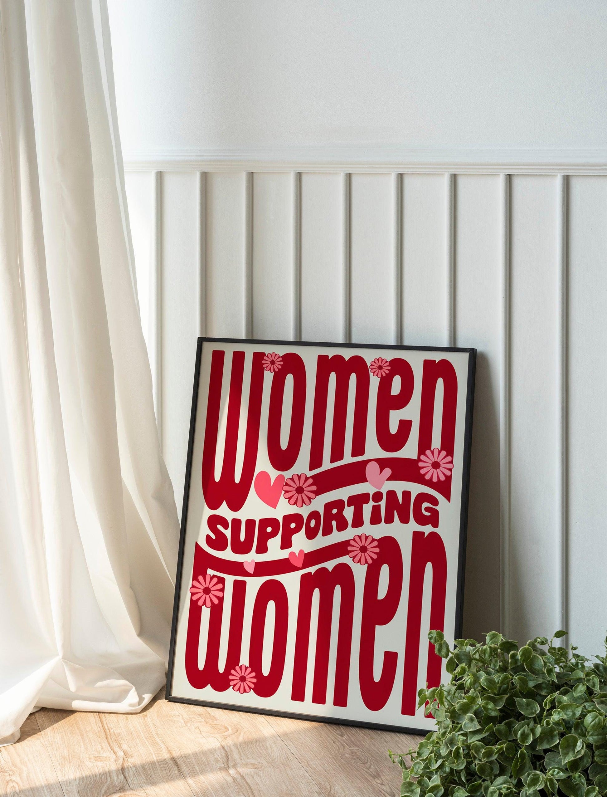 Women supporting Women Print Trio, Female Empowerment Poster Feminist Quotes International Women's Day Gift Ideas PDF Digital Print