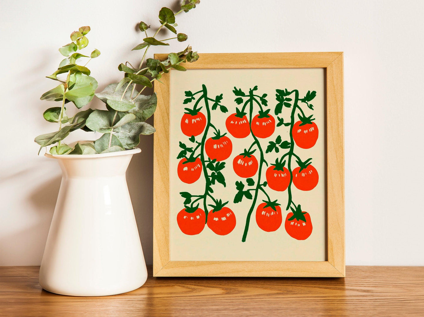 Kitchen Wall Art, Food Art, Mediterranean Print, Printable Wall Art, Eclectic Kitchen, Tomato Print, Food Print, Vintage Art Print, Trendy