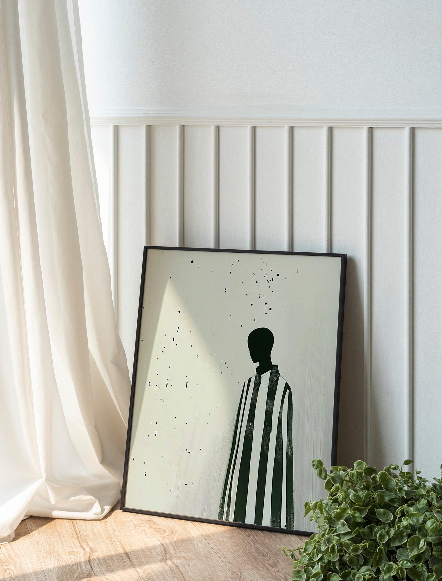Neutral Black Woman Abstract Wall Art, Modern Home Decor, Bold Monochrome Wall Art, Large Minimalist Poster, Minimalist Black and White Art
