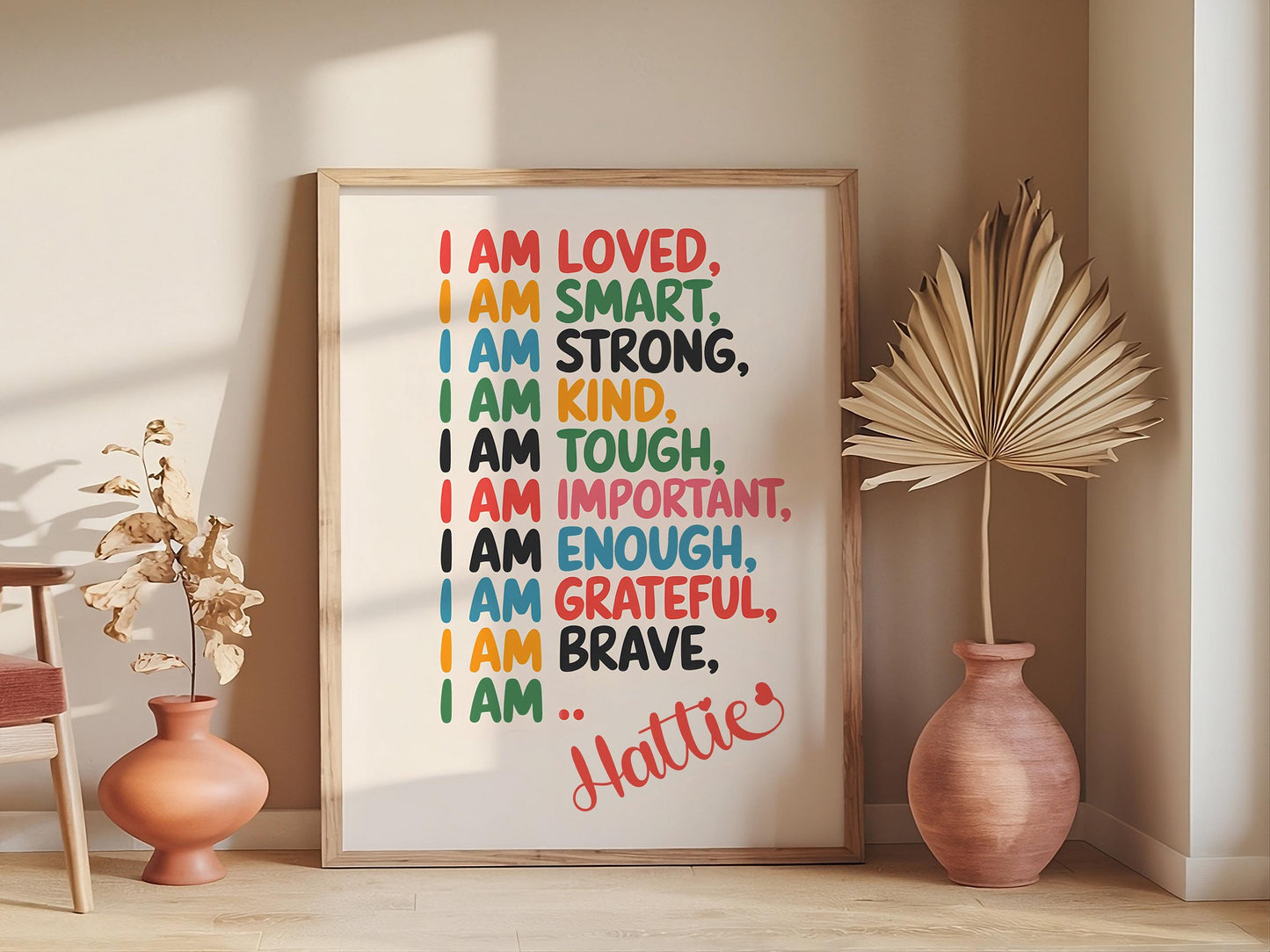 Personalized Affirmation Wall Art, Positive Motivational Gift, Women’s Inspiring Decor, Uplifting Wall Prints