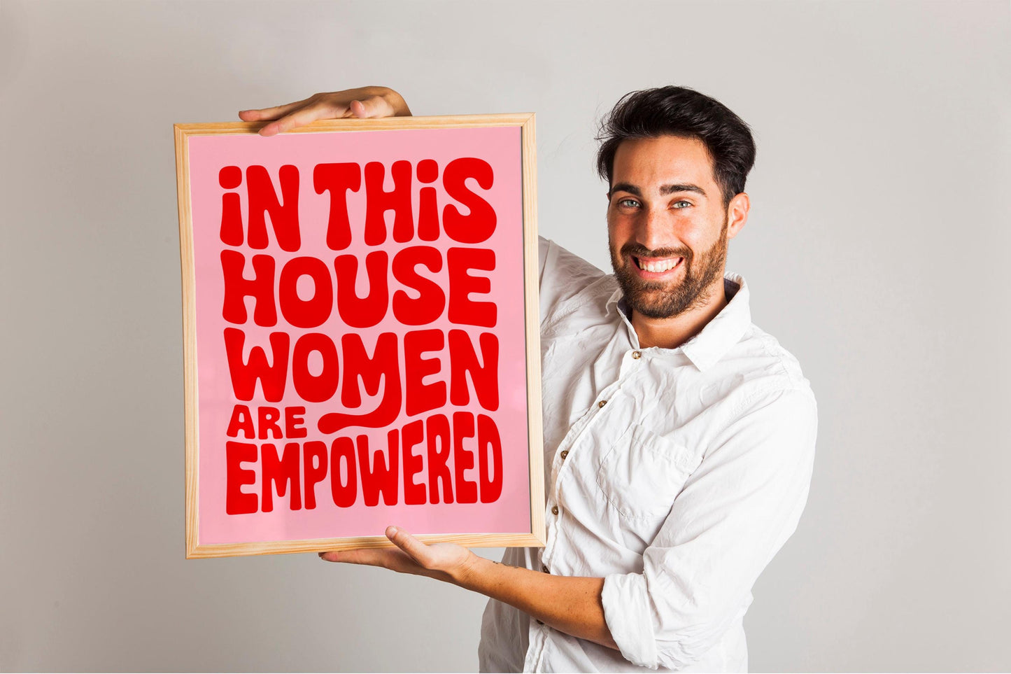 In this house women are empowered. Female Empowerment Poster Feminist Quotes International Women's Day Gift Ideas trendy wall art