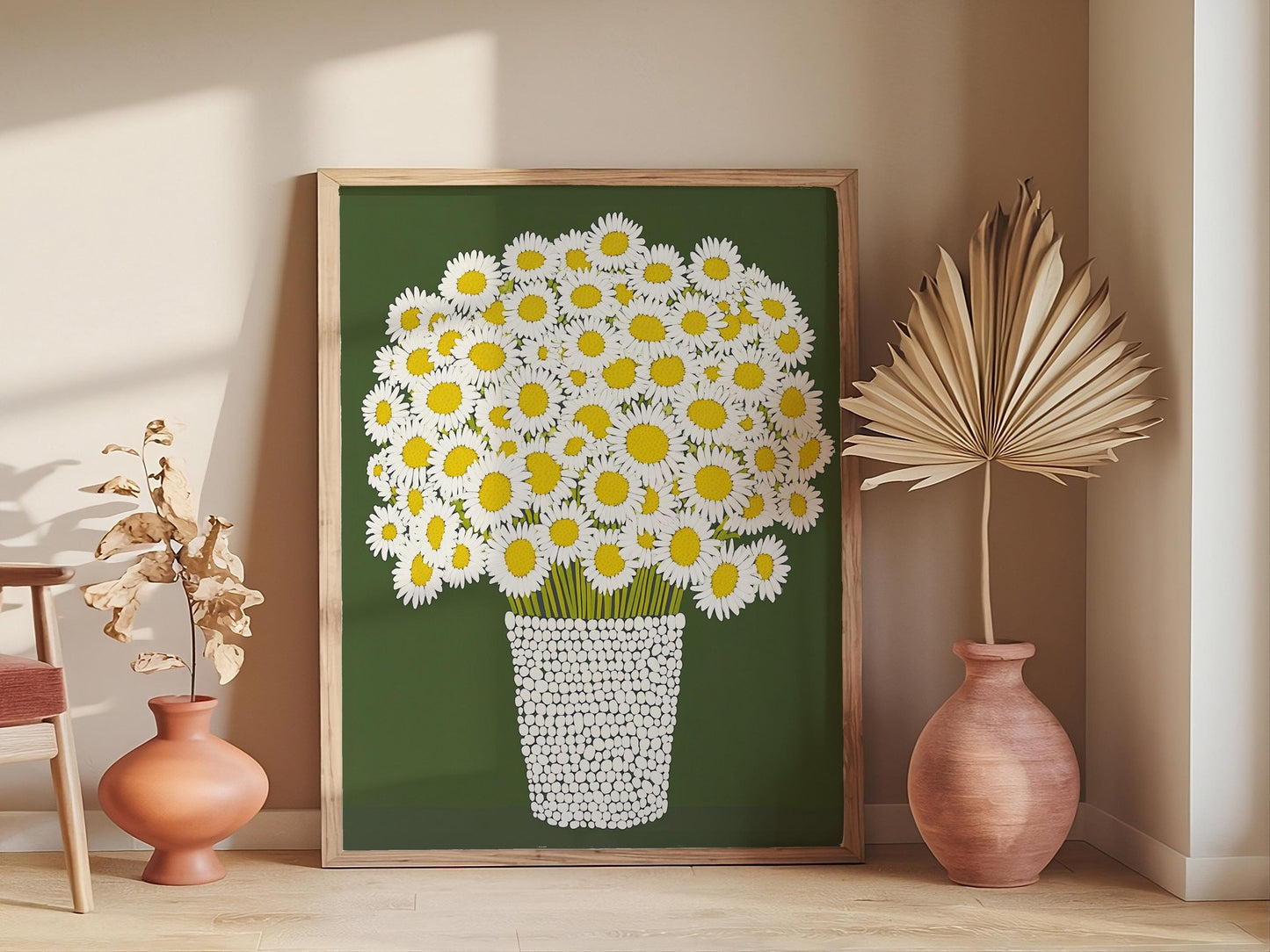 Chamomile Still Life Art Print, Jorey Hurley Botanical Wall Decor, Framed or Unframed Poster