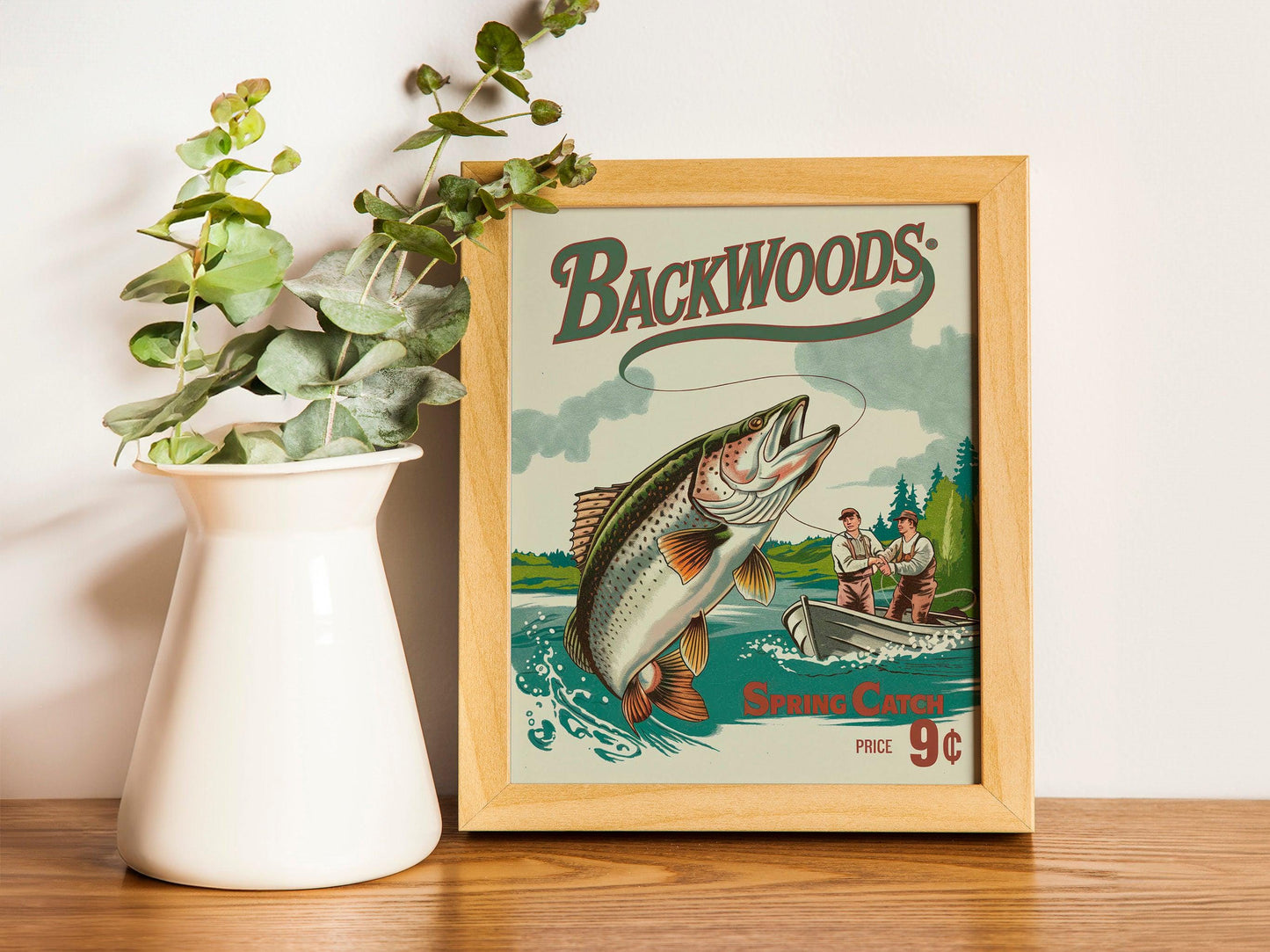 Rustic Fishing Wall Art, Retro Hunting Poster, Old-Time Hunting Prints, Outdoorsy Cabin Decor, Perfect Gift for Hunter Dad