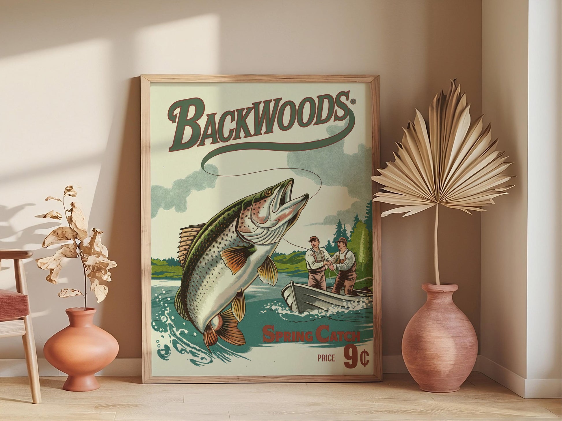 Rustic Fishing Wall Art, Retro Hunting Poster, Old-Time Hunting Prints, Outdoorsy Cabin Decor, Perfect Gift for Hunter Dad