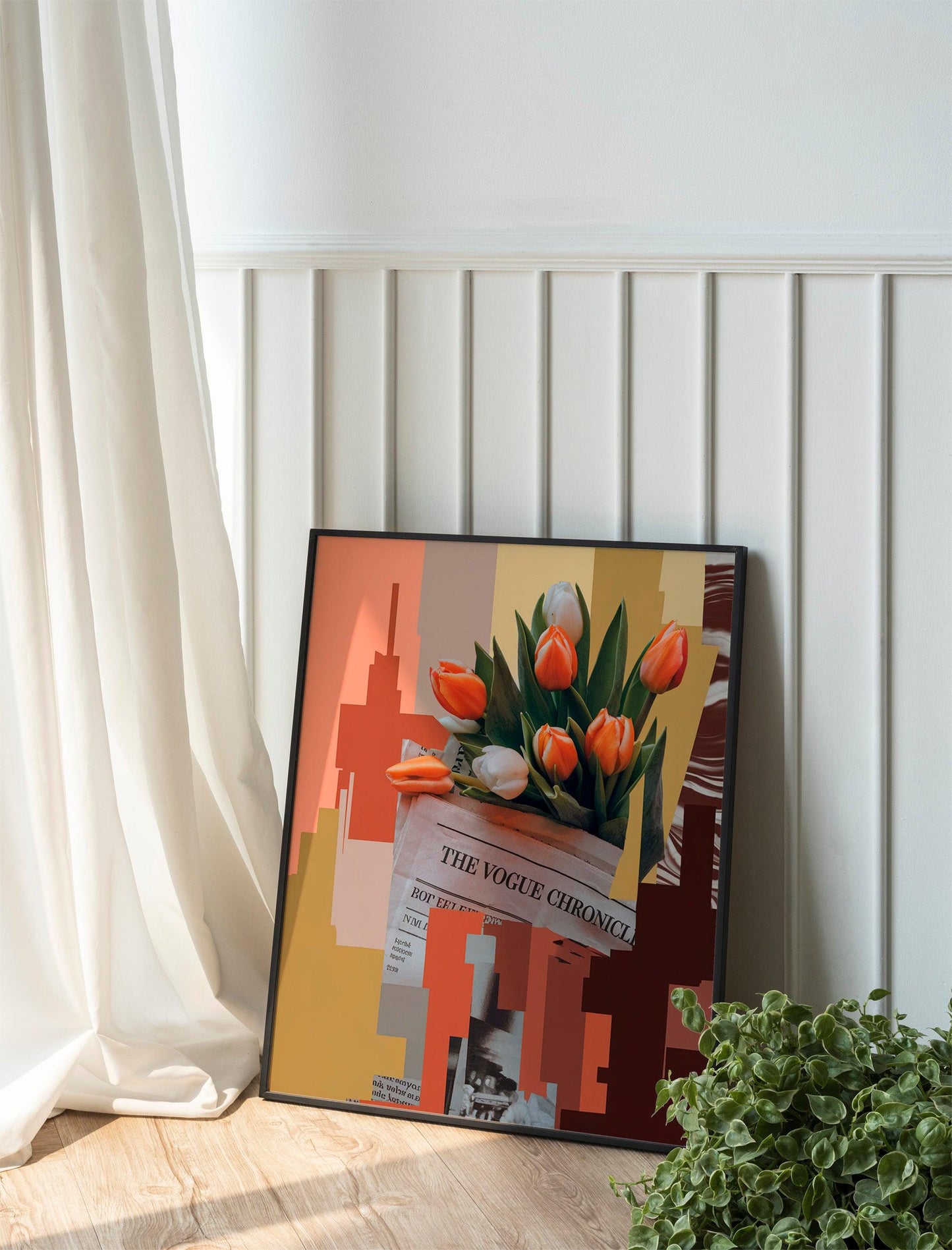 Retro Newspaper Art, New York Times Poster, Trendy Apartment Wall Decor, City Girl Magazine Print