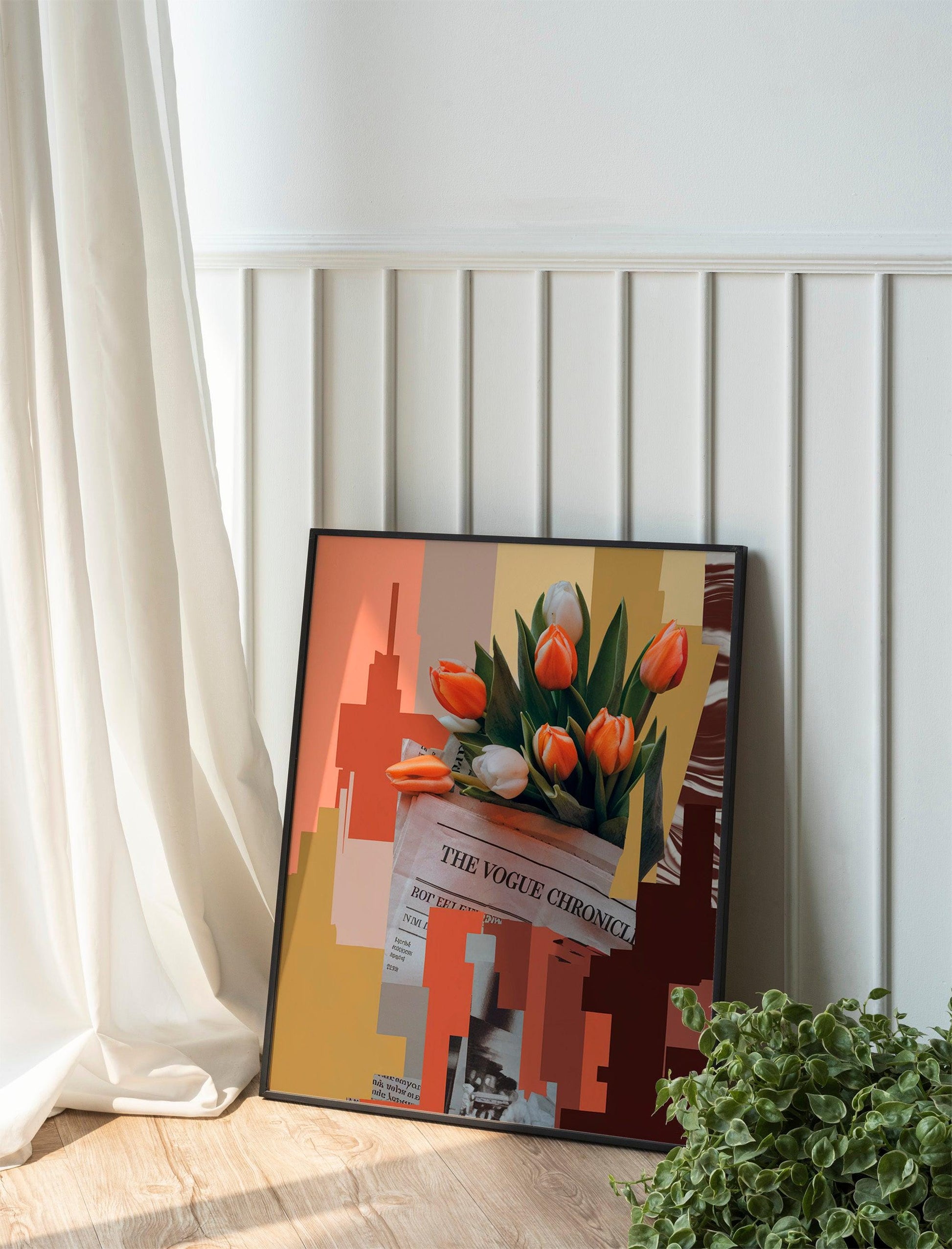 Retro Newspaper Art, New York Times Poster, Trendy Apartment Wall Decor, City Girl Magazine Print