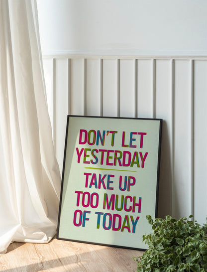 Positive Retro Wall Art, Minimalist Trendy Modern Decor, Aesthetic Inspirational Digital Print