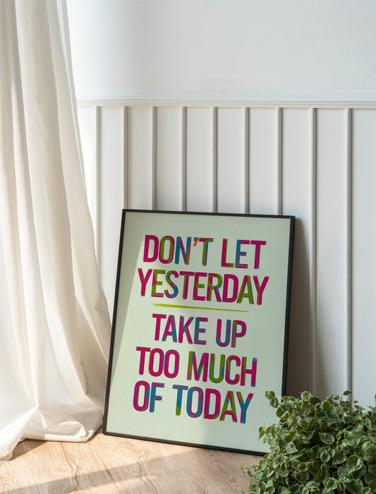 Positive Retro Wall Art, Minimalist Trendy Modern Decor, Aesthetic Inspirational Digital Print