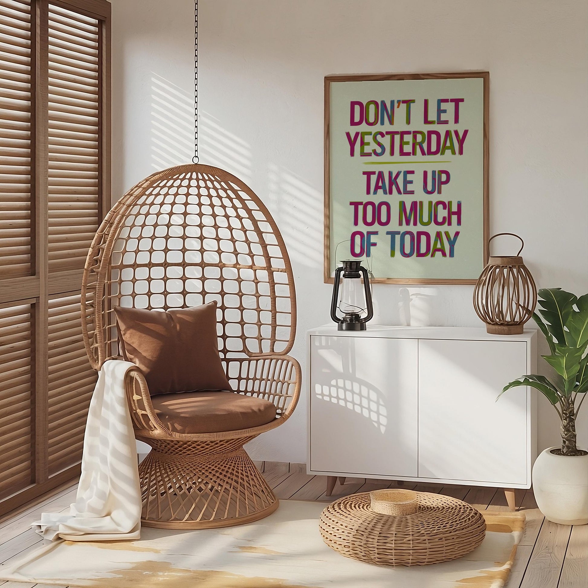 Positive Retro Wall Art, Minimalist Trendy Modern Decor, Aesthetic Inspirational Digital Print