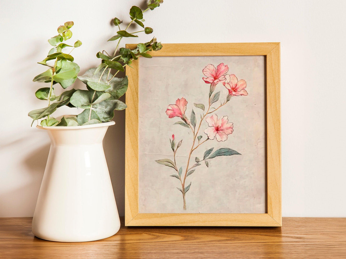 Botanical Bunny Nursery Prints, Baby Girl Room Art, Pink Bedroom Decor, Whimsical Wall Art for Kids Set of three