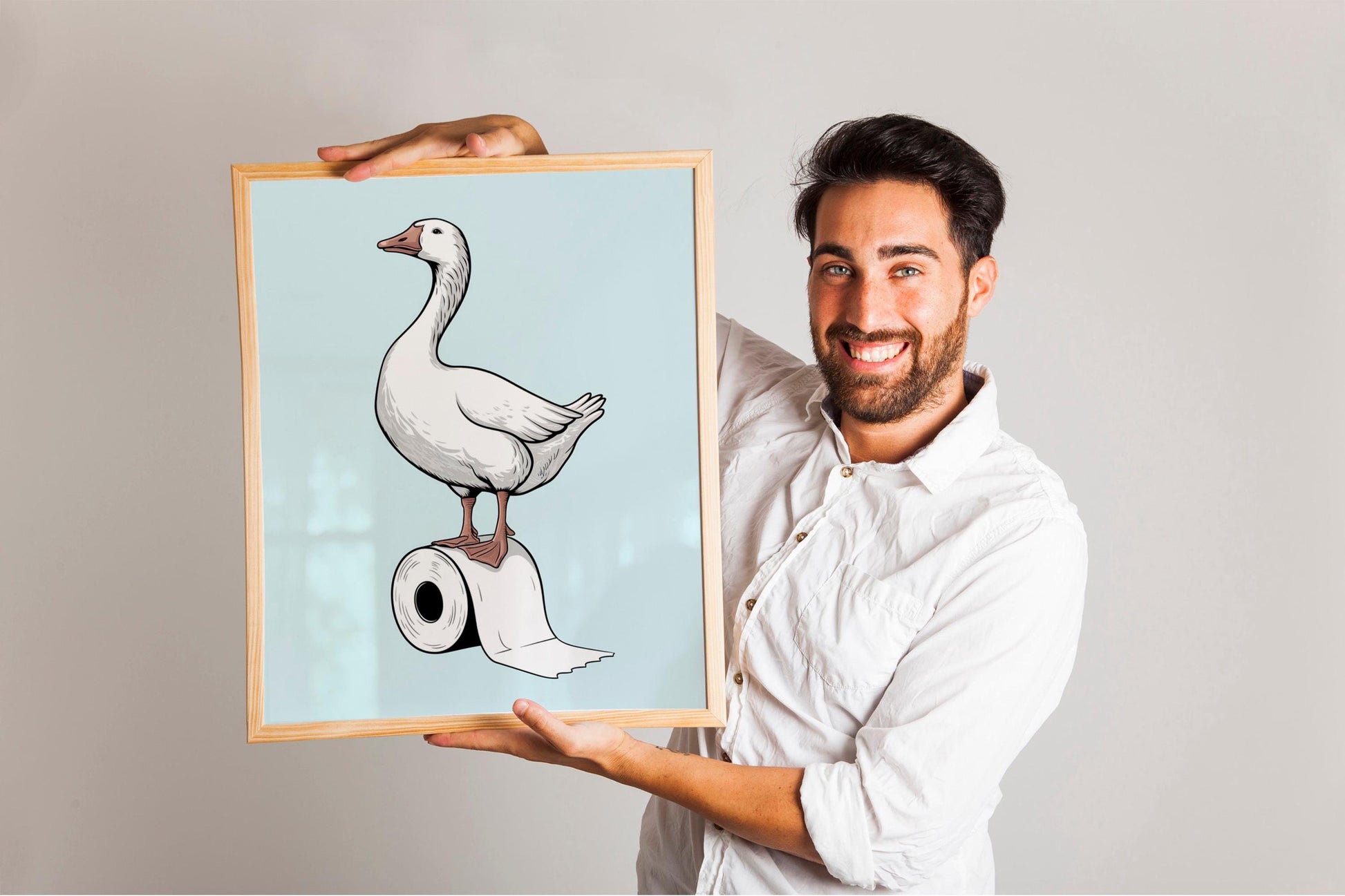 Silly Goose Bathroom Art, funny wall art, Nursery Decor, Funny Kids Toilet Wall Print