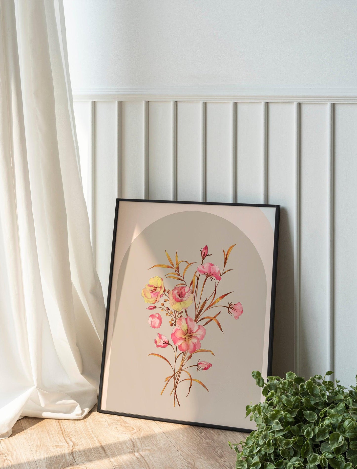 Wildflower Prints, Minimalist Boho Floral Art for Home, Modern Botanical Wall Decor