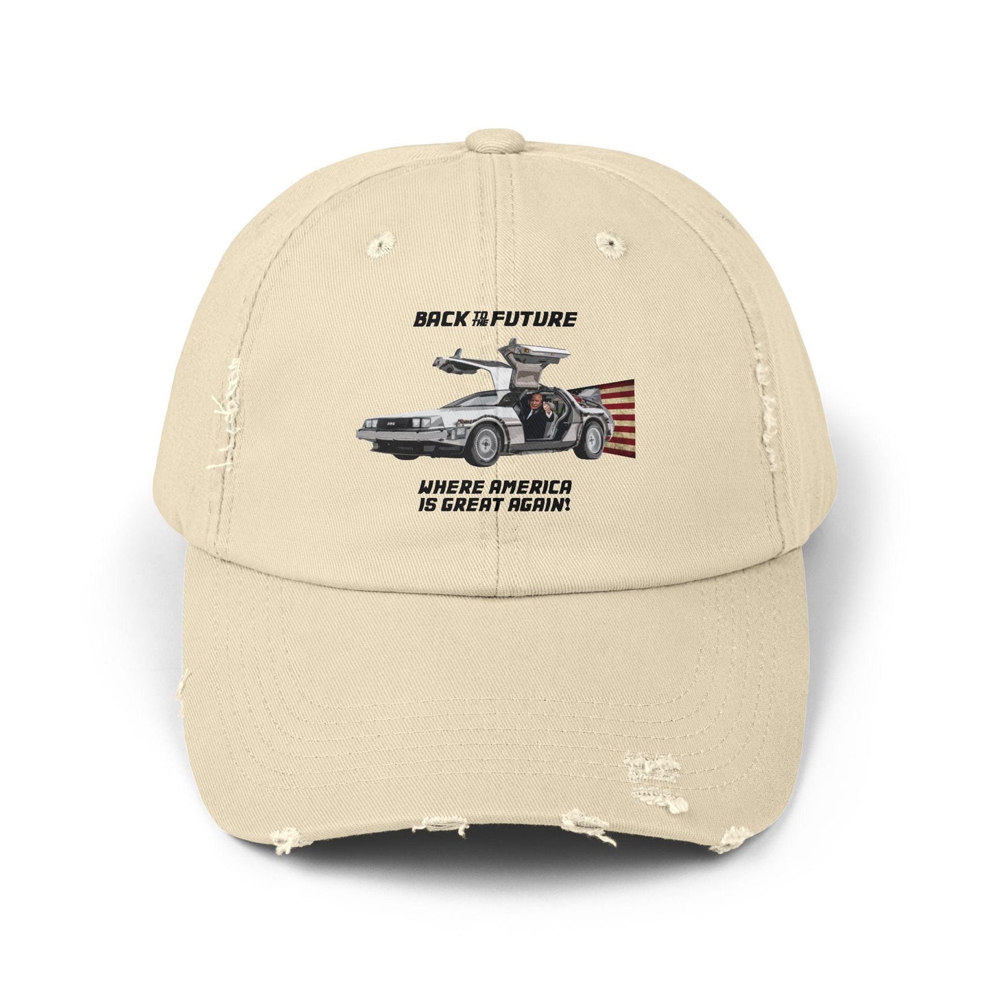 Trump Back to the Future Hat, Make America Great Again Quality Hat, High Quality Trump Hat, Funny Hat, Cool Hat, Delorean, MAGA Hat
