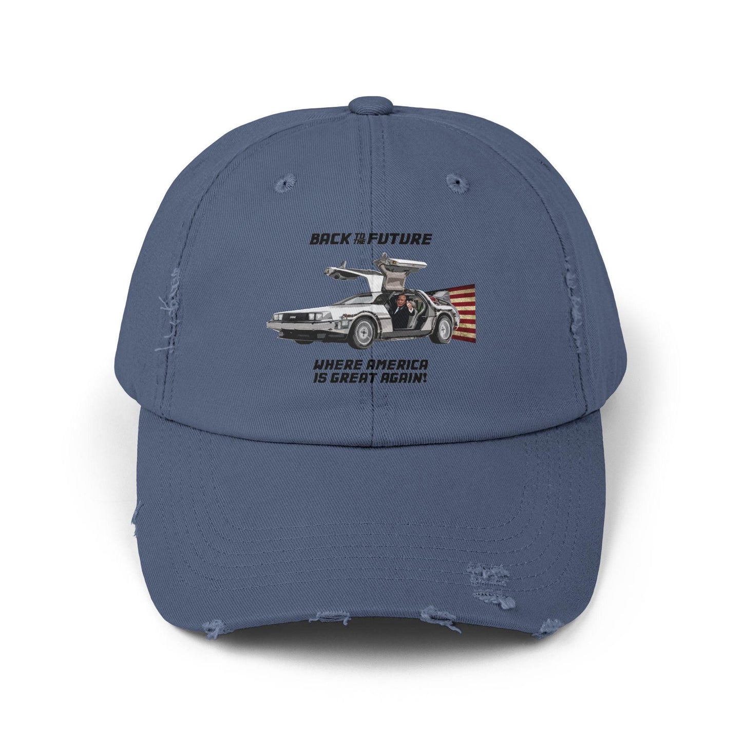 Trump Back to the Future Hat, Make America Great Again Quality Hat, High Quality Trump Hat, Funny Hat, Cool Hat, Delorean, MAGA Hat