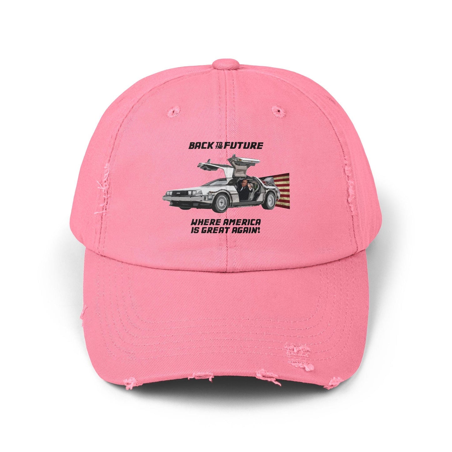 Trump Back to the Future Hat, Make America Great Again Quality Hat, High Quality Trump Hat, Funny Hat, Cool Hat, Delorean, MAGA Hat