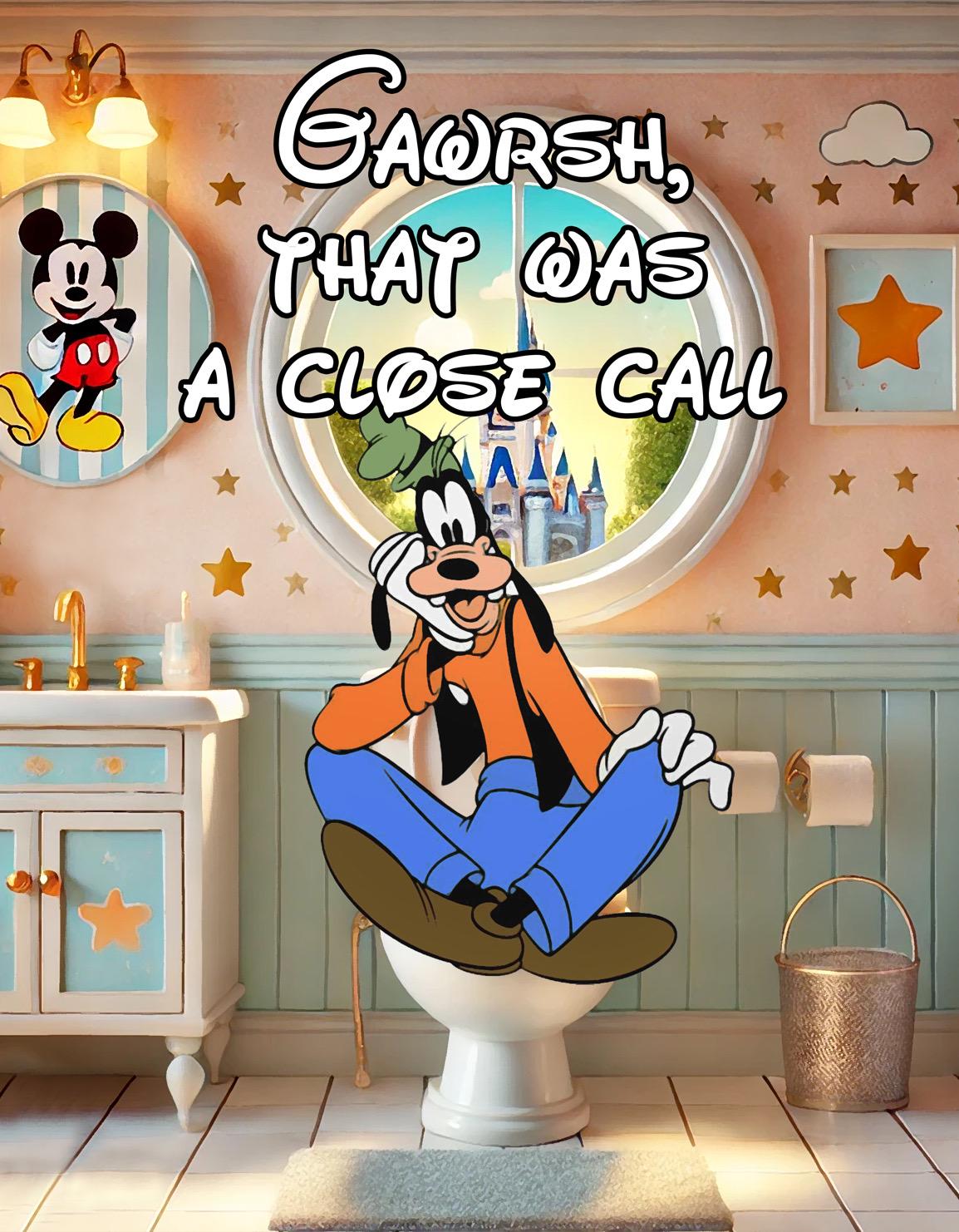Goofy on Toilet Bathroom Art Print, Goofy Gawrsh, Goofy Bathroom Art, Funny Bathroom Print, Disney Bathroom Wall Art, Disney Bathroom Decor