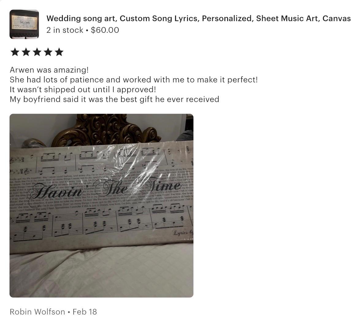 Personalized Wedding Canvas - Wedding Song Lyric Art - Custom Lyric Canvas - Choose Any Song - Anniversary Canvas