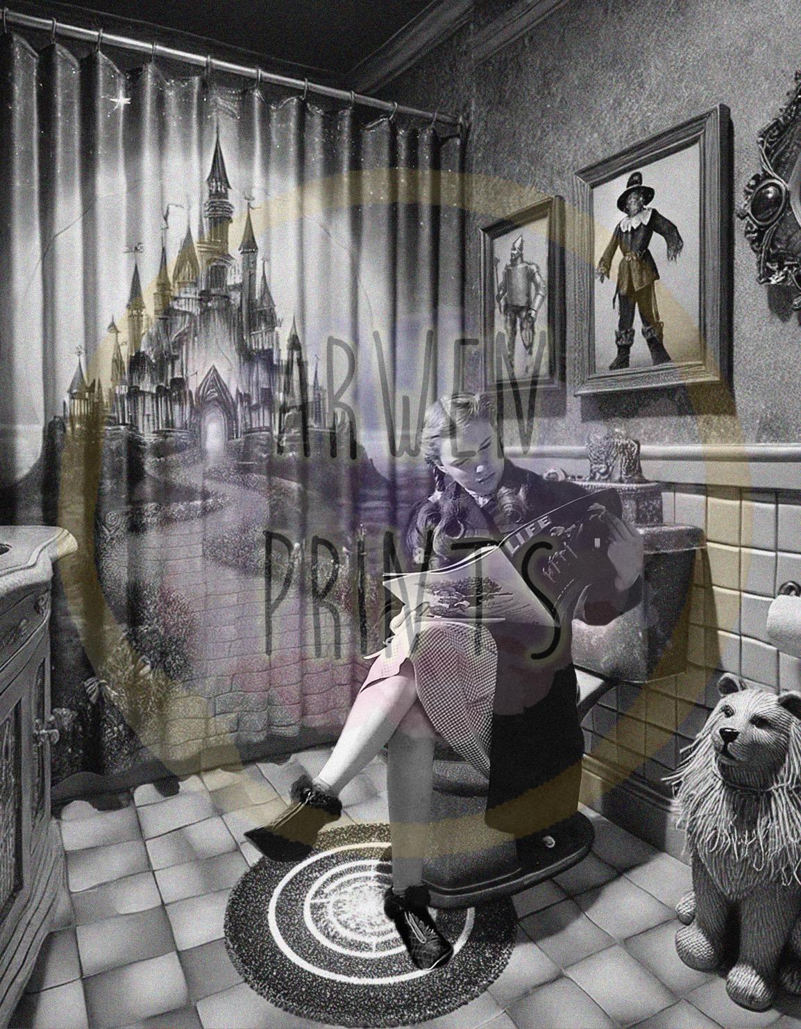 Wizard of Oz Dorothy Bathroom Wall Art, Wizard of Oz Bathroom Art, Funny Bathroom Print, Funny Bathroom Decor, Movie Bathroom Wall Art