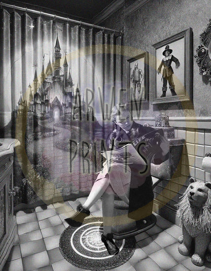 Wizard of Oz Dorothy Bathroom Wall Art, Wizard of Oz Bathroom Art, Funny Bathroom Print, Funny Bathroom Decor, Movie Bathroom Wall Art