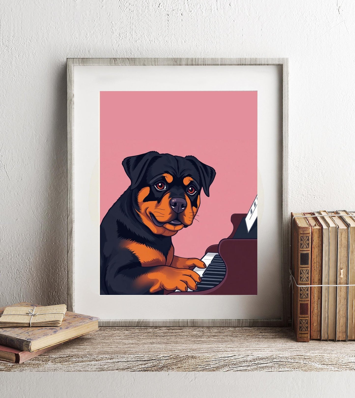 Custom Rock Star Pet Portrait - Personalized Musician Dog Art - Funny Pet Print - Cool Guitar Dog Print - Custom Pet Music Illustration Art