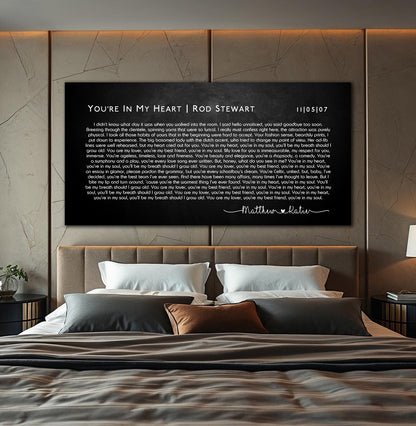 Personalized Song Lyric Canvas Wall Art - Custom Couple Names and Date Music Canvas - Anniversary Gift For Couples - ANY SONG Canvas Art