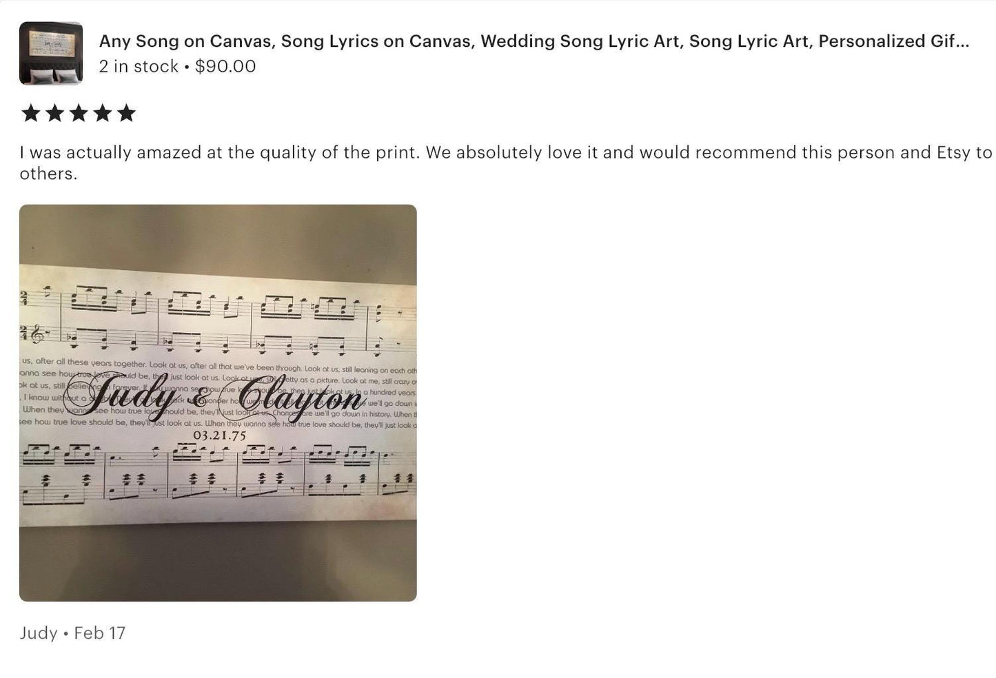 Gift For Him - Song Lyrics on Canvas - Wedding Song Lyrics Art - Song Lyric Art - Personalized Gifts - Lyric Canvas - Valentine’s Day Gift